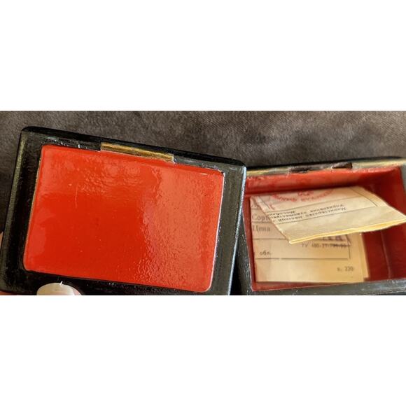 Fedoskino Russian Lacquer Box Signed Hand Painted Village Scene USSR 1983 Cert - Picture 4 of 10